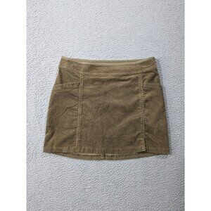 Kuhl Skirt Womens 6 Strova Corduroy Cotton Stretch Pockets Greenish Brown